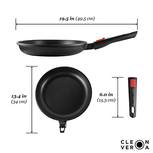 A NONSTICK FRYING WITH A DETACHABLE HANDLE THAT'S GREAT FOR CAMPING TRIPS