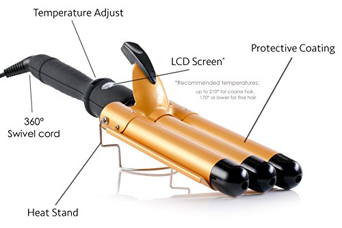THE CURLING IRON WAND WITH THREE BARRELS TO CUT YOUR STYLING TIME IN HALF