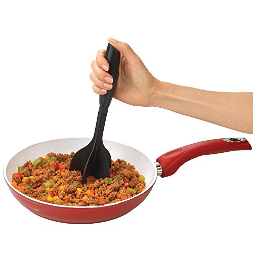 A TOOL THAT BREAKS UP HAMBURGER QUICKLY AND EASILY