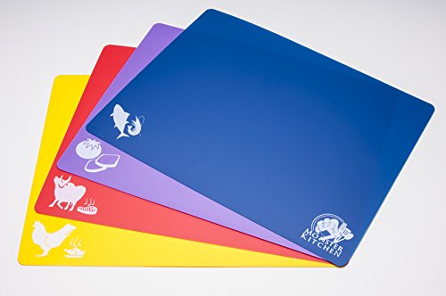 A SET OF KITCHEN MATS THAT PREVENT CROSS CONTAMINATION