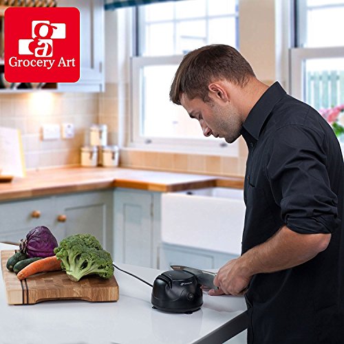 THIS ELECTRIC KNIFE SHARPENER THAT ALSO WORKS ON SCISSORS AND SCREWDRIVERS