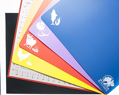 A SET OF KITCHEN MATS THAT PREVENT CROSS CONTAMINATION