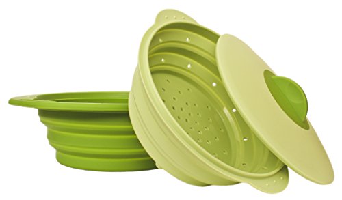 A COLLAPSIBLE COLANDER AND STEAMING BOWL WITH LID