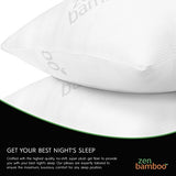 THE PILLOWS MADE WITH A BREATHABLE YET SUPPORTIVE BAMBOO COVER