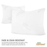 THE PILLOWS MADE WITH A BREATHABLE YET SUPPORTIVE BAMBOO COVER