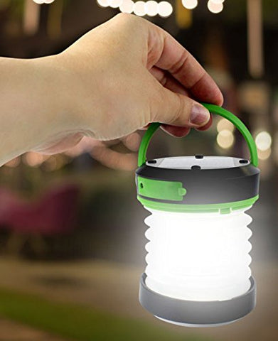 A PORTABLE LIGHT THAT CHARGES USING A BUILT-IN SOLAR PANEL