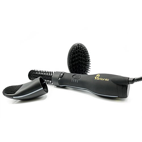 A FOUR-IN-ONE BLOW DRYER BRUSH KIT WITH STYLING ATTACHMENTS