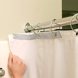 SlipX Solutions Shower Curtain Splash Guards Holds Liner Flush to Wall to Keep Water Inside Your Shower (Easy to Install, Adhesive-Free, 2 Guards per Pack)