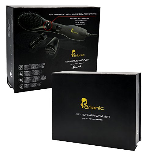 A FOUR-IN-ONE BLOW DRYER BRUSH KIT WITH STYLING ATTACHMENTS