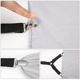 THESE SUSPENDERS ELIMINATE THE AGGRAVATING PROBLEM OF SHEET SLIPPAGE