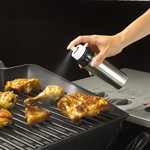 A SPRAYER DESIGNED TO ADD JUST ENOUGH OLIVE OIL TO FOOD