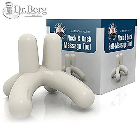 Dr. Berg's Massage Tool - Best Stress Relief & Support for Healthy Sleep Cylces - Use for Neck & Back Pain, Hand Held Body Stress Relief - Comes With Manual & Access to How-To Online Videos