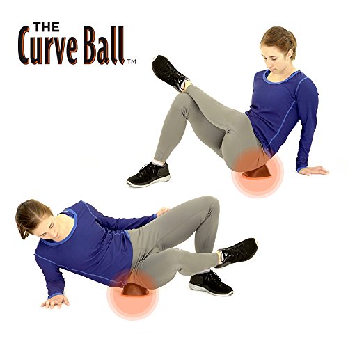 Tiger Tail Curve Ball - Stationary Foam Roller - Deep Tissue Massage Ball - Stable and Controlled  for Sore Muscles - Perfect Trigger Point Release Massager For Back, Legs, Shoulder, Glutes, and More