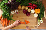 THIS CUTTING BOARD IS MADE FROM RENEWABLE BAMBOO