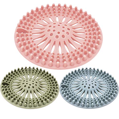 A SHOWER DRAIN COVER TO KEEP HAIR FROM CLOGGING PIPES