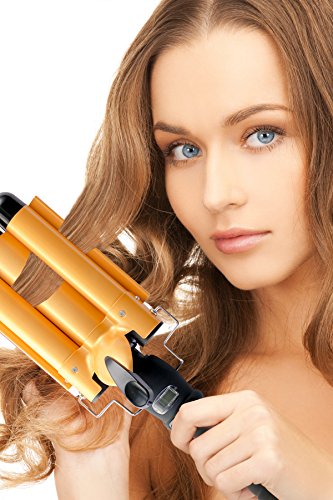 THE CURLING IRON WAND WITH THREE BARRELS TO CUT YOUR STYLING TIME IN HALF
