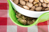 Pistachio Bowl with Shell Storage - Double Dish Snack Serving Bowl - for Pistachios, Peanuts, Edamame, Cherries, Nuts, Fruits, Candies - by Kitchen Winners