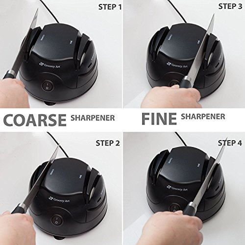 Knife Sharpener with Adjustable Angle 4 in 1 Scissor Sharpening Tool Coarse  and Fine Sharpener Non-Slip Base Grinding System