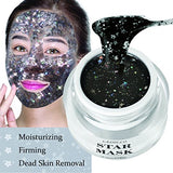 Peel Off Mask, Moisturizing Mask for Face, Star Mask Bling Glitter Deep Cleansing Pore Moisturizing Blackhead Remover Mask, 50ml