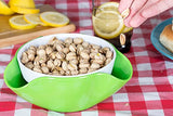 Pistachio Bowl with Shell Storage - Double Dish Snack Serving Bowl - for Pistachios, Peanuts, Edamame, Cherries, Nuts, Fruits, Candies - by Kitchen Winners