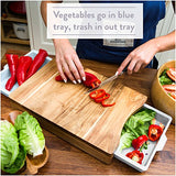 THE CUTTING BOARD WITH SPACE-SAVING TRAYS